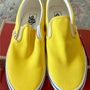 Vans Kids Bright Yellow Slip-On Sneakers